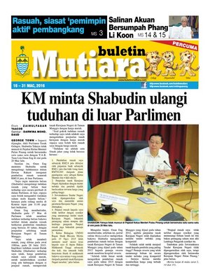 cover image of Buletin Mutiara 16-31 Mac 2016